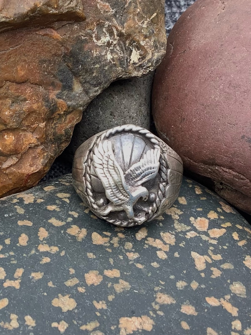 Vintage Sterling Eagle Ring